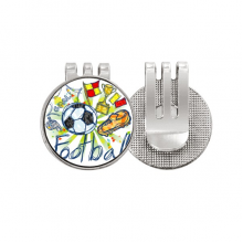 Cartoon Football Series Pattern Soccer Golf Ball Marker Hat Cap Clip Enamel Magnetic Cartoon Football Series Pattern Soccer Golf Ball Marker Hat Cap Clip Enamel Magnetic