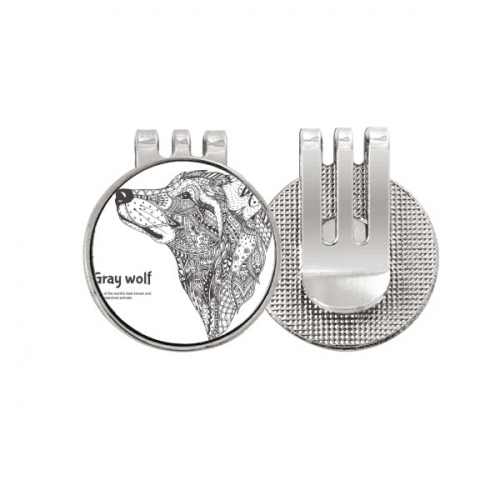 Gray Wolf Friend Company Art Deco  Fashion Golf Ball Marker Hat Cap Clip Enamel Magnetic