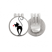 Shape cat sihouette animal Golf Ball Marker Hat Cap Clip Enamel Magnetic