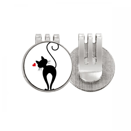 Shape cat sihouette animal Golf Ball Marker Hat Cap Clip Enamel Magnetic