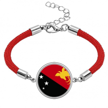 Papua New Guinea National Flag Oceania Country Lucky Red String Bracelet Rope Bracelet Handmade Papua New Guinea National Flag Oceania Country Lucky Red String Bracelet Rope Bracelet Handmade