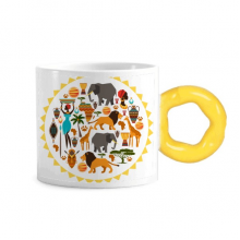 af animals life african Artisan Creative Ceramic Mug Coffee Cup