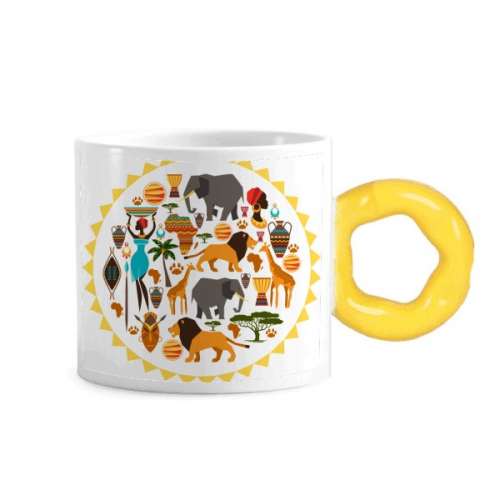 af animals life african Artisan Creative Ceramic Mug Coffee Cup
