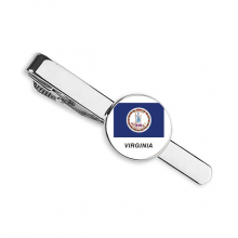American State Flag Contour Virginia Necktie Tie Clip Bar  Business Man