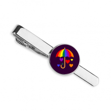 Rainbow Umbrella Love Tolerance Necktie Tie Clip Bar  Business Man