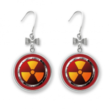 logo radioactive substances warning bow ears drop stud pierced hook logo radioactive substances warning bow ears drop stud pierced hook