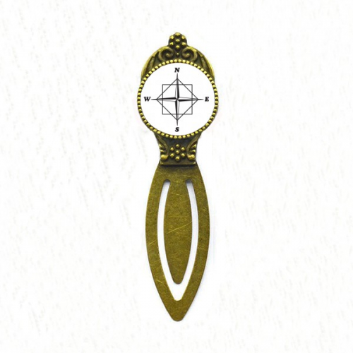 Pointer Direction Compass Bookmark Retro Office Label Page Marker