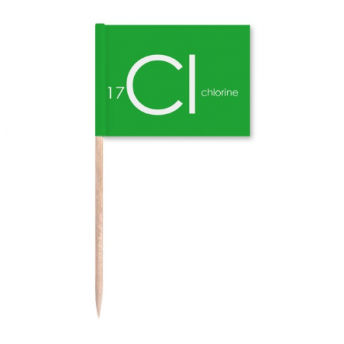 Chestry Elements Period Table Halogens Element Chlorine Cl Toothpick Flags Marker Topper Party Decoration