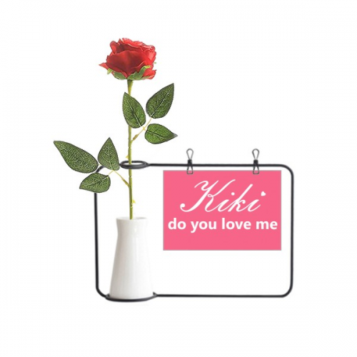 Kiki Do You Love Me Art Deco  Fashion Artificial Rose Flower Hanging Vases Decoration Bottle
