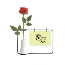 狮子白羊火象配对 塑料玫瑰装饰玻璃花瓶