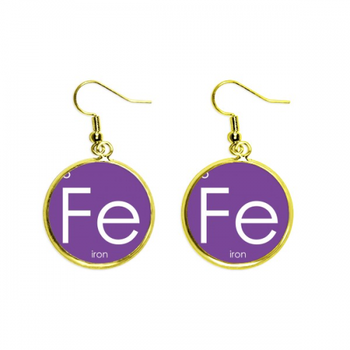 chestry elements period table transition metals iron fe ear dangle en drop ear jewelry woman