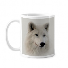Wolf Skin Hair White Art Deco  Fashion Mug Pottery Cerac Coffee Porcelain Cup Tableware