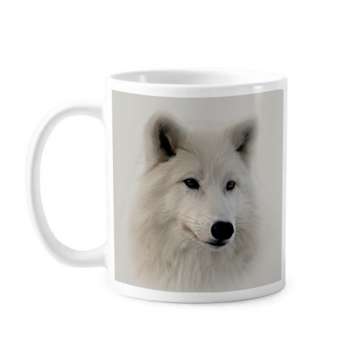 Wolf Skin Hair White Art Deco  Fashion Mug Pottery Cerac Coffee Porcelain Cup Tableware