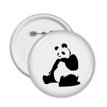 China National Treasure Panda Outline Pins Badge Button Emblem Accessory Decoration 5pcs