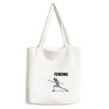 Ancient Sport Fencing Art Deco  Fashion Tote Canvas Bag Shopping Satchel Casual Handbag