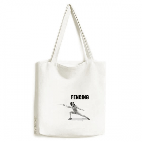 Ancient Sport Fencing Art Deco  Fashion Tote Canvas Bag Shopping Satchel Casual Handbag