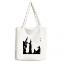 Malaysia Petronas Twin Towers Tote Canvas Bag Shopping Satchel Casual Handbag