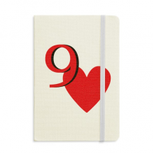 Love Heart 9 Poker Notebook Official Fabric Hard Cover Classic Journal Diary