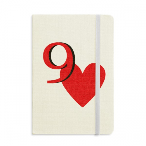 Love Heart 9 Poker Notebook Official Fabric Hard Cover Classic Journal Diary