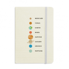 Planetary Name Arrangement Solar System Notebook Official Fabric Hard Cover Classic Journal Diary