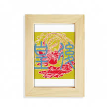 China Ancient Empress Phoenix Pattern Desktop Display Photo Frame Picture Art Painting 5x7 inch