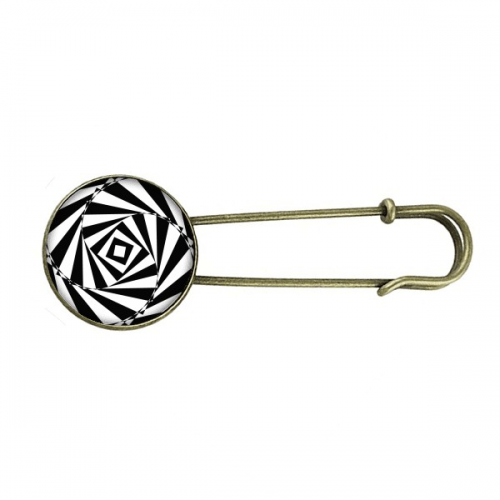 Optical Illusion Art Deco Fashion Retro Metal Brooch Pin Clip Jewelry Optical Illusion Art Deco Fashion Retro Metal Brooch Pin Clip Jewelry