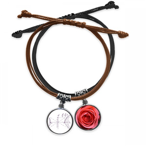 formula function hyperbola area bracelet  hand chain leather rose wristband