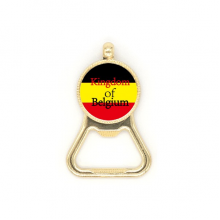 Developed Country Belgium Represent Text Beer Bottle Cap Opener Stainless Steel Key Chain