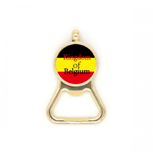Developed Country Belgium Represent Text Beer Bottle Cap Opener Stainless Steel Key Chain