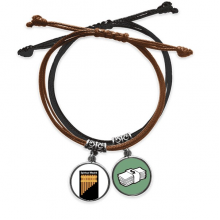 戏剧人类精神财富 艺术纸币皮革黑棕双牌手链