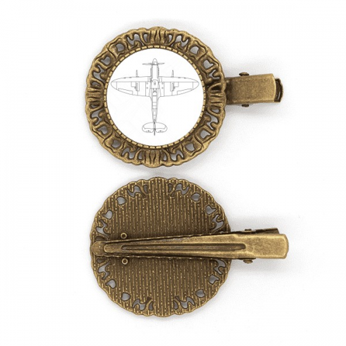 Aircraft Weapon Technology Hairpin Headdress Brooch Hair Clip Barrette