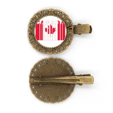 旗帜国家文字加拿大 发夹头饰胸针毛衣针夹子