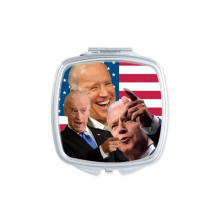 拜登美国总统嘲笑搞笑 方形化妆小镜子便携迷你双面镜礼物