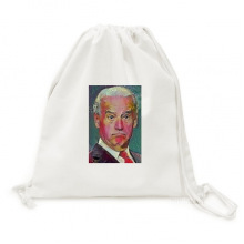american usa president serious doubt backpack canvas drawst reusable mesh shopping bag