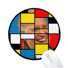 American USA President Hidden Mock Mouse Pad Desktop Office Round Mat for Computer