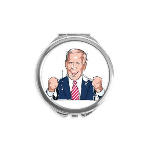 American USA President Stimulate Lecture Hand Compact Mirror Round Portable Pocket Glass