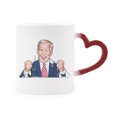 american usa president stimulate lecture heat sensitive mug red color changing stware cup