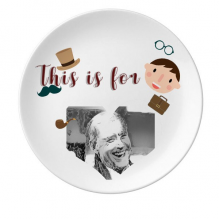 American USA President Mock Contempt Father  Dessert Plate Decorative Porcelain 8 inch Dinner Home