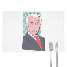 American USA President Serious Shocked Placemat Pad Kitchen Woven Heat Resistant Cushion Rectangle