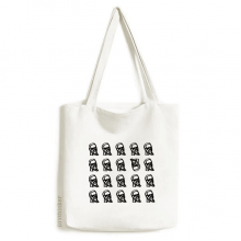 美国总统形象乔排列特异 白色单肩帆布包手提袋时尚环保袋礼物