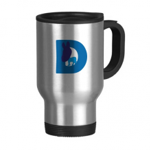 USA Democrats Individual Joseph Donkey Brief Travel Mug Flip Lid Stainless Steel Cup Car Tumbler