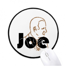 USA President Person Joseph Profile Art Mouse Pad Desktop Office Round Mat for Computer