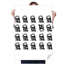 美国总统形象乔排列特异 海报贴纸80x55cm墙贴纸卧室家居装饰