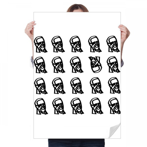 美国总统形象乔排列特异 海报贴纸80x55cm墙贴纸卧室家居装饰