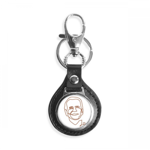 usa president individual biden art profile key link chain  keyholder finder hook metal