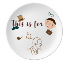 amepresident person joe profile sketch father  dessert plate decorative porcelain 8 inch dinner home
