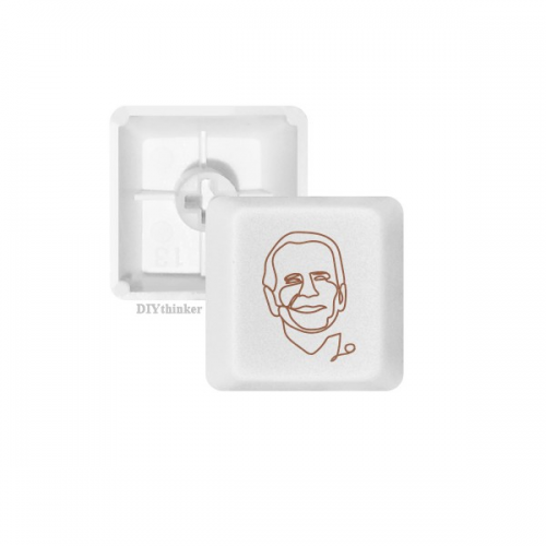 美国总统人物乔艺术头像 键帽机械键盘PBT无刻白色键位OEM尺寸