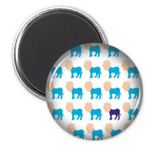 美国党派民主形象排列驴特异 圆形冰箱贴徽章3件装