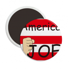 amepresident person biden fist flag round ceracs fridge magnet keepsake decoration