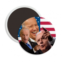 American USA President Mockery Humor Round Ceracs Fridge Magnet Keepsake Decoration